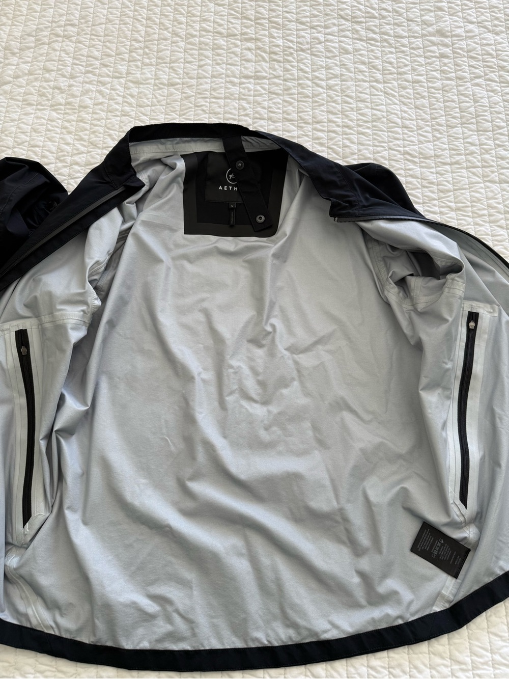 Aether Rain Jacket Men Size large Zip Up Tech Utility - Picture 8 of 13